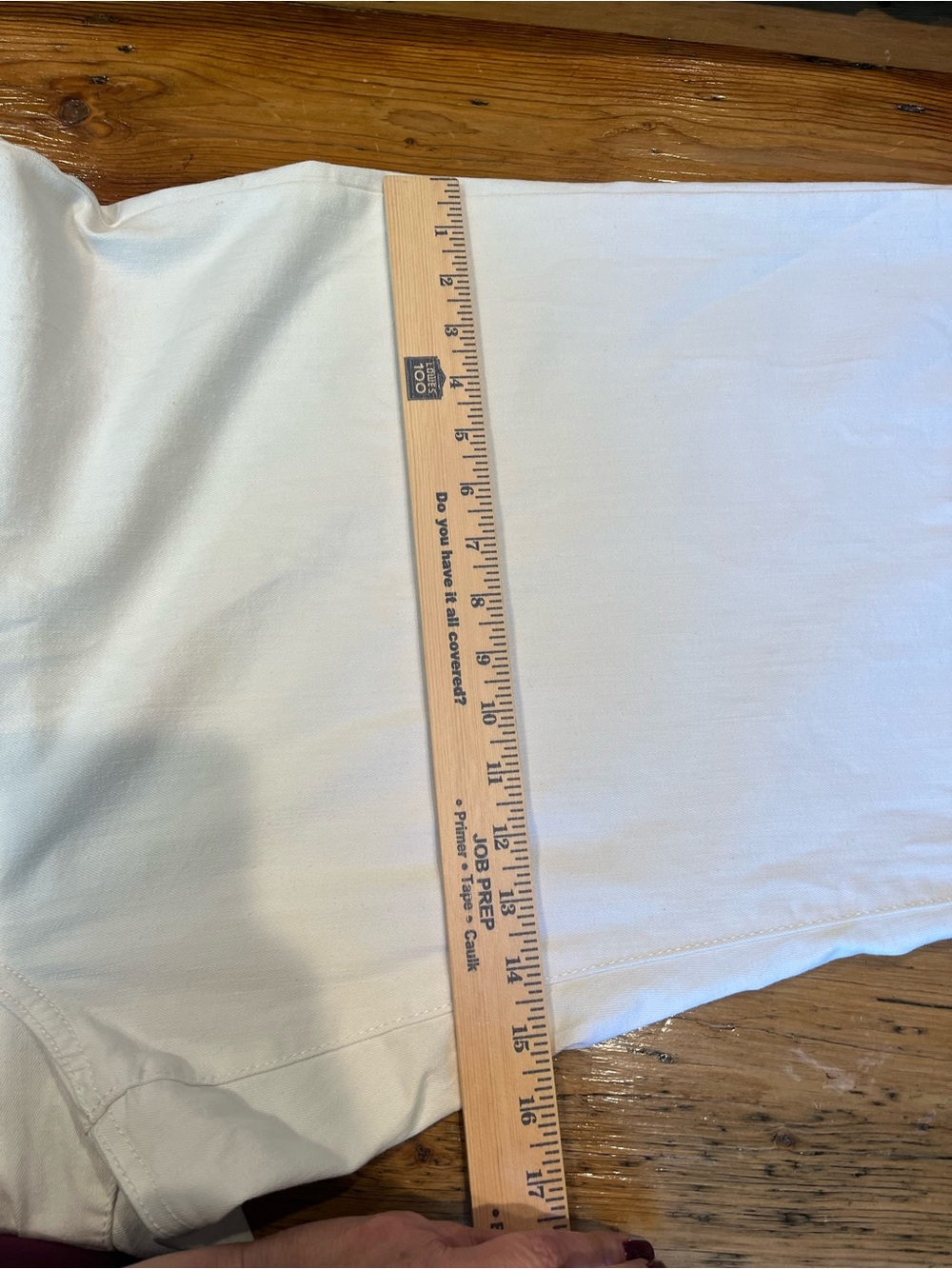 White Cropped Wide Leg Jeans with Subtle Embroidered Hem Classic NWT - Picture 9 of 12